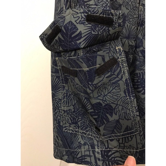 Men’s GOODTHREADS Board Shorts 32 Waist, Swim Trunks, Tropical Leaf Print - Picture 8 of 14